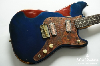 IRIS #120 - Dark Lake Placid Blue Metallic over Copper Red