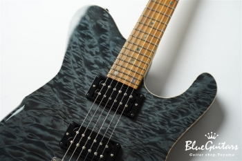 BORDER CUSTOM 666 Quilted Maple Top Mahogany Back - Trans Black