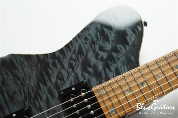 BORDER CUSTOM 666 Quilted Maple Top Mahogany Back - Trans Black