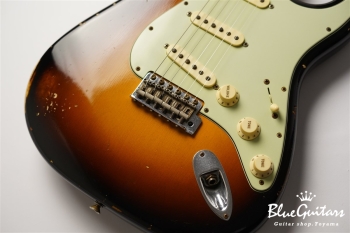 1963 Stratocaster Relic - Wide Black Faded 2-Color Sunburst
