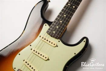 1963 Stratocaster Relic - Wide Black Faded 2-Color Sunburst
