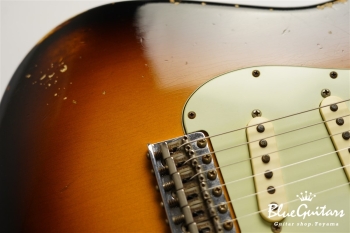 1963 Stratocaster Relic - Wide Black Faded 2-Color Sunburst
