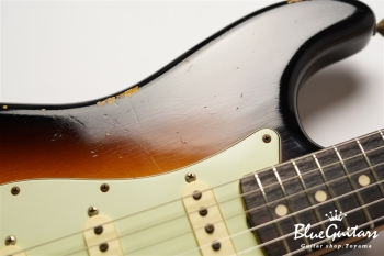 1963 Stratocaster Relic - Wide Black Faded 2-Color Sunburst