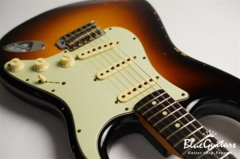 1963 Stratocaster Relic - Wide Black Faded 2-Color Sunburst