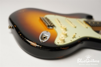 1963 Stratocaster Relic - Wide Black Faded 2-Color Sunburst