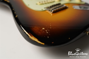 1963 Stratocaster Relic - Wide Black Faded 2-Color Sunburst