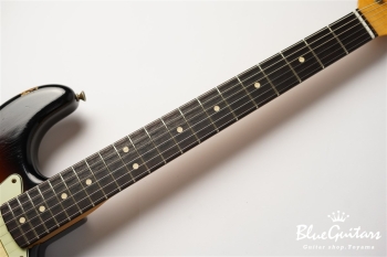 1963 Stratocaster Relic - Wide Black Faded 2-Color Sunburst