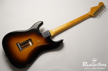 1963 Stratocaster Relic - Wide Black Faded 2-Color Sunburst