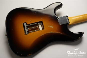 1963 Stratocaster Relic - Wide Black Faded 2-Color Sunburst
