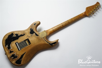 XSC-2 - Black / Super Heavy Aged / Alder / R / Roasted Flame Maple Neck #2611