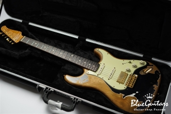 XSC-2 - Black / Super Heavy Aged / Alder / R / Roasted Flame Maple Neck #2611