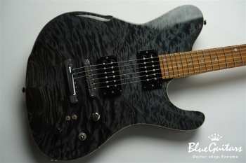 BORDER CUSTOM 666 Quilted Maple Top Mahogany Back - Trans Black