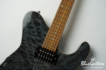 BORDER CUSTOM 666 Quilted Maple Top Mahogany Back - Trans Black