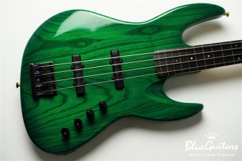Order 4st Bass / Ash Fretless Modified - See-Thru Green