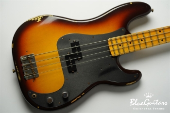 Limited Edition 1958 Precision Bass Relic - Faded Aged Chocolate 3-Color Sunburst
