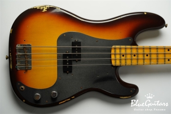 Limited Edition 1958 Precision Bass Relic - Faded Aged Chocolate 3-Color Sunburst