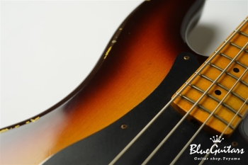 Limited Edition 1958 Precision Bass Relic - Faded Aged Chocolate 3-Color Sunburst