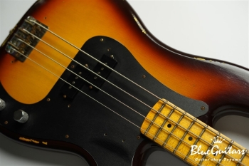 Limited Edition 1958 Precision Bass Relic - Faded Aged Chocolate 3-Color Sunburst