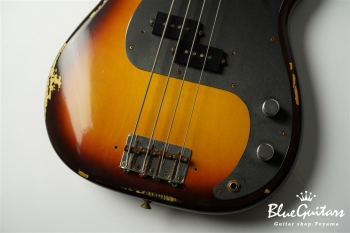 Limited Edition 1958 Precision Bass Relic - Faded Aged Chocolate 3-Color Sunburst