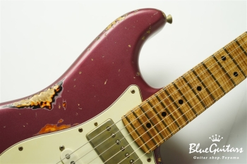 XSC-4 - Burgundy Mist over 3 Tone Burst Heavy Aged / Ash / Roasted Flame Maple 5A Fingerboard / Roasted Flame Maple 5A Neck  #3102