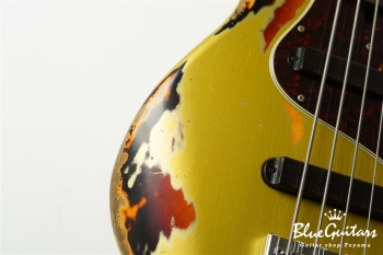 XJ-1T 5st Aztec Gold over 3TB (Lacquer) Heavy Aged / Alder / RM-R #2817