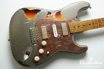 Model S. #175 Multi Layer / Heavy Aged - Charcoal Frost Metallic over 3TS with Copper Red