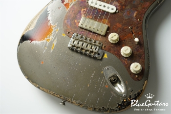 Model S. #175 Multi Layer / Heavy Aged - Charcoal Frost Metallic over 3TS with Copper Red