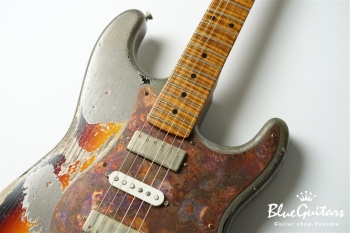 Model S. #175 Multi Layer / Heavy Aged - Charcoal Frost Metallic over 3TS with Copper Red