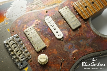 Model S. #175 Multi Layer / Heavy Aged - Charcoal Frost Metallic over 3TS with Copper Red