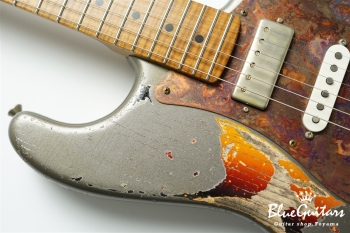 Model S. #175 Multi Layer / Heavy Aged - Charcoal Frost Metallic over 3TS with Copper Red