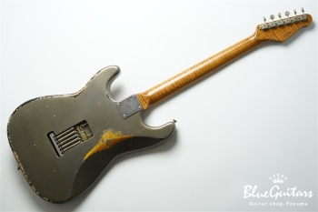 Model S. #175 Multi Layer / Heavy Aged - Charcoal Frost Metallic over 3TS with Copper Red