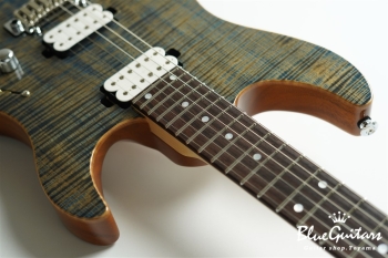 FUTURA-S HH / Flame Tochi Top, Fiji Mahogany Back - Faded Lazuli Blue