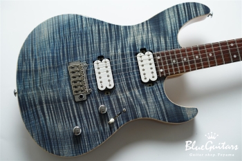 FUTURA-S HH Flame Maple Top, Fiji Mahogany back - Faded Lazuli Blue