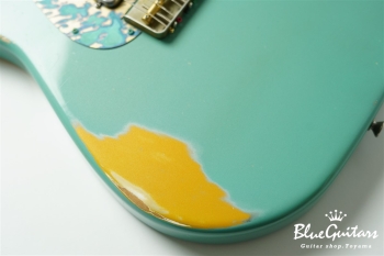 IRIS #158 Multi Layer Medium Aged - Huntington Blue Metallic with Art Texture Brass