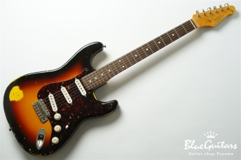 Model S. #178 Medium Aged - 3TS Pickguard & Sunglasses - Shaped by stone-D eyewear (1990s Cellulose Acetate/Made in SABAE,FUKUI)