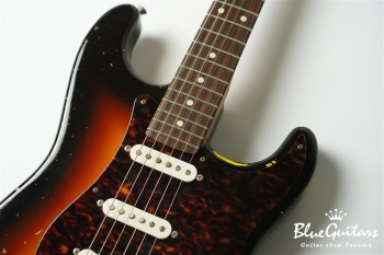 Model S. #178 Medium Aged - 3TS Pickguard & Sunglasses - Shaped by stone-D eyewear (1990s Cellulose Acetate/Made in SABAE,FUKUI)