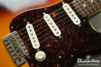 Model S. #178 Medium Aged - 3TS Pickguard & Sunglasses - Shaped by stone-D eyewear (1990s Cellulose Acetate/Made in SABAE,FUKUI)