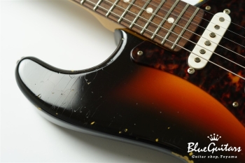 Model S. #178 Medium Aged - 3TS Pickguard & Sunglasses - Shaped by stone-D eyewear (1990s Cellulose Acetate/Made in SABAE,FUKUI)