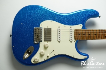 XSC-2 Blue Sparkle Medium Aged / Ash / Master Grade Roasted Flame Maple #3580