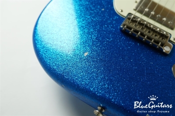 XSC-2 Blue Sparkle Medium Aged / Ash / Master Grade Roasted Flame Maple #3580