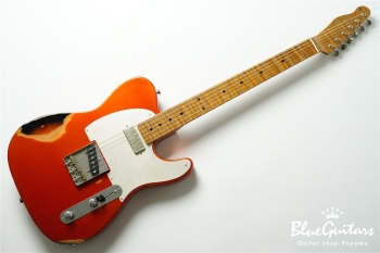 Model T. #183 Multi Layer/Medium Aged - Candy Tangerine over 3TS with Silver