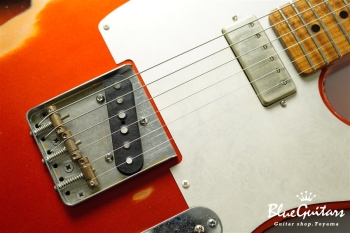 Model T. #183 Multi Layer/Medium Aged - Candy Tangerine over 3TS with Silver