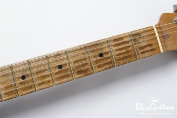 XSC-AH - Lake Placid Blue over 3TB Super Heavy Aged / Roasted Flame Maple 1p Flat Sawn 4A+ #3660