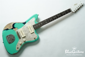 Model JM. #192 Multi Layer Heavy Aged - Willow Green over Charcoal Frost Metallic with Antique Silver