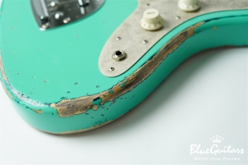 Model JM. #192 Multi Layer Heavy Aged - Willow Green over Charcoal Frost Metallic with Antique Silver