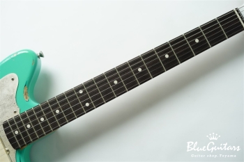 Model JM. #192 Multi Layer Heavy Aged - Willow Green over Charcoal Frost Metallic with Antique Silver