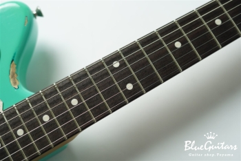 Model JM. #192 Multi Layer Heavy Aged - Willow Green over Charcoal Frost Metallic with Antique Silver