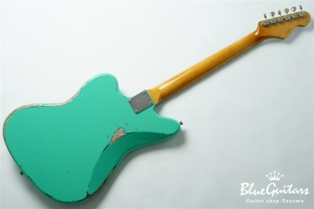 Model JM. #192 Multi Layer Heavy Aged - Willow Green over Charcoal Frost Metallic with Antique Silver