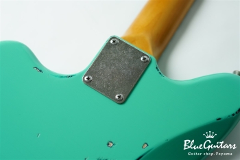 Model JM. #192 Multi Layer Heavy Aged - Willow Green over Charcoal Frost Metallic with Antique Silver