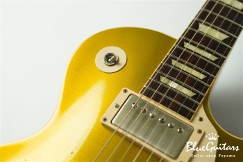 Historic Collection 1957 Les Paul Gold Top Reissue Heavy Aged Hand Selected - Dark Back